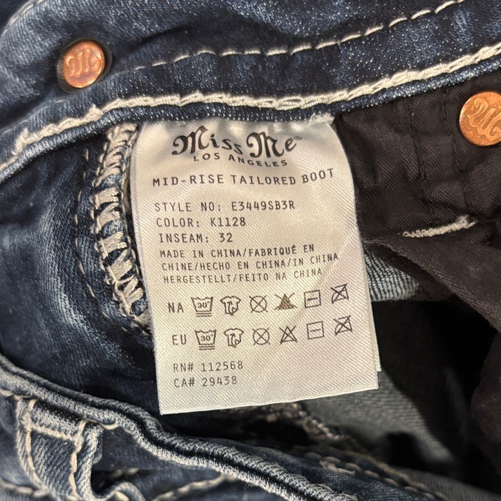 Miss Me Dark Blue Boot Cut Jeans - Picture 3 of 8